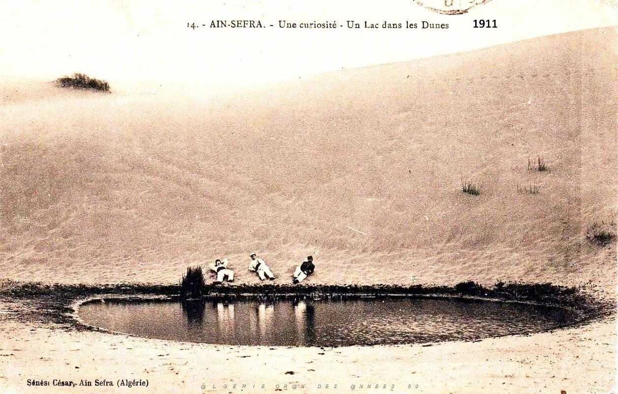 Ain-Sefra - Une curiosite - Un lac dans les Dunes - 1911.jpg